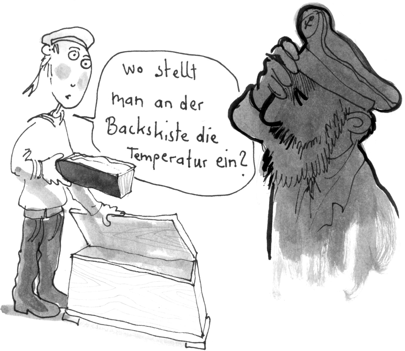 Comic-temperatur-backskiste